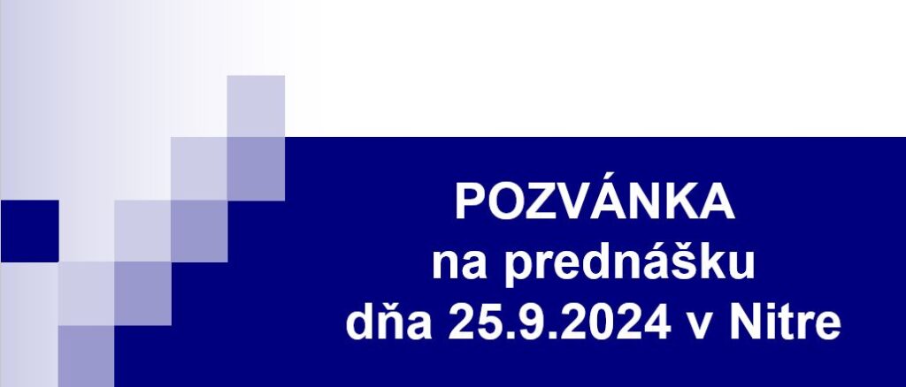 Vysporiadanie obecných ciest - pozvánka na prednášku v Nitre